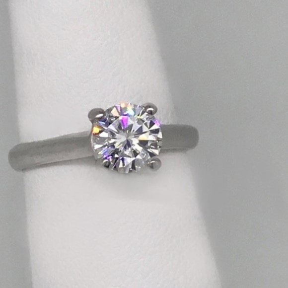 Charles & Colvard Moissanite Jewelry - NWT 1ctw C & C Forever One moissanite in 14 kt WG